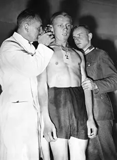 Hearing: Ear examination at a muster, 1936