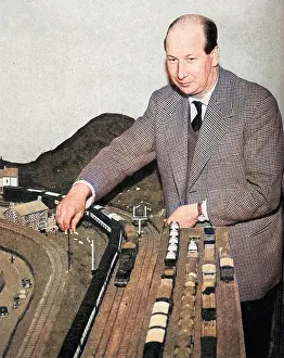 Swithland: Earl of Lanesborough with his model railway