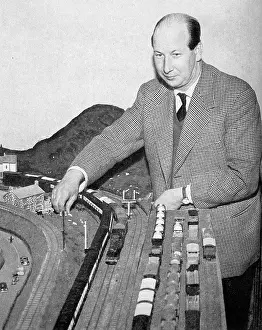 Swithland: Earl of Lanesborough with his model railway