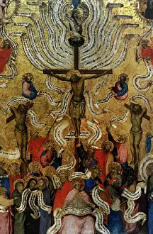 Altarpiece: Early 15th C. North Italian master. The Crucifixion. Nationa