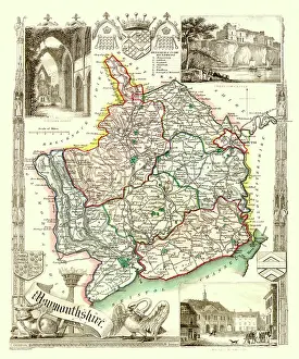 Moule: Early 19th Century County map of Devonshire, England