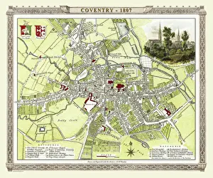 Charts: Early 19th Century map of Coventry, England
