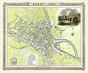 Roper: Early 19th Century map of Derby, England
