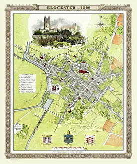 Roper: Early 19th Century map of Gloucester, England