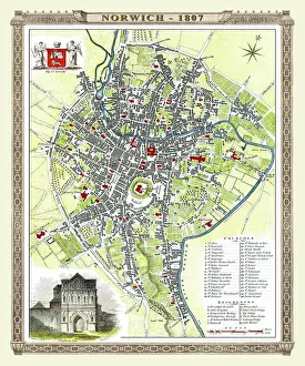 Roper: Early 19th Century map of Norwich, England