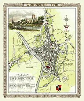 Roper: Early 19th Century map of Worcester, England