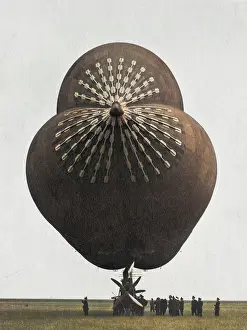 Blimp: Early British dirigible, front view