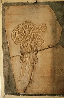 Christians: Early Christian art. The Good Shepherd. Relief. 4th century