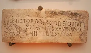 Olive: Early Christian. Roman tombstone with Christian iconography
