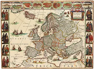 Embellished: Early European Map 1617