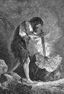 Anthropological: Early Humans Making Fire