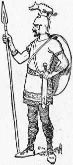Boar: Early medieval Warrior with boar-crested Spangelhelm