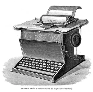 Typewriters: Early model of a Remington typewriter