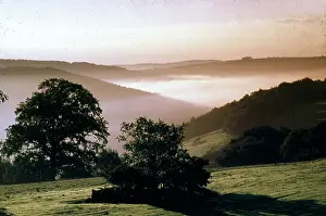 Gunnislake: Early morning mist, Tamar Valley, Cornwall