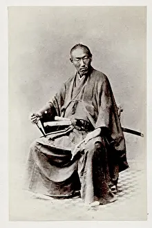 Renjo: Early portrait - Japanese samurai