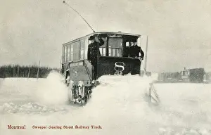Snowplough: An early snowplough tram in Montreal, Canada