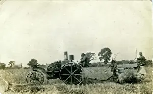 Harvester: Very Early Tractor & Harvester, Unknown Location