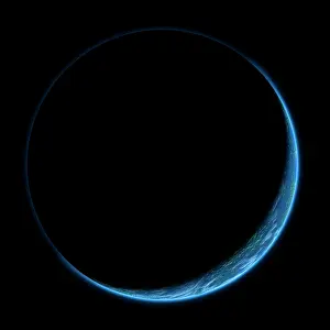 Crescent: An Earth-like planet with its atmosphere illuminated by a ?