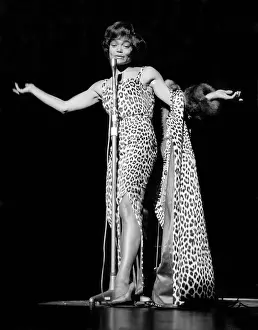 Kitt: Eartha Kitt, singer, performs at Talk of the Town, London