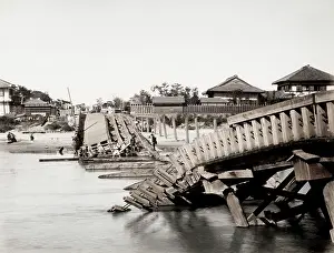 Collapsed: Earthquake damage in Japan c.1890