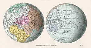 Predominantly: EARTH'S HEMISPHERES 1870