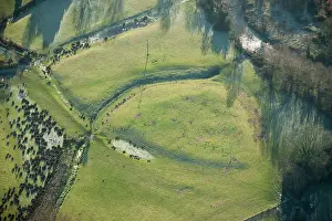 Ringwork: The earthwork remains of a ringwork castle, Aston
