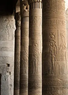 Nectanebo: East colonnade - Temple of Isis - Philae Complex