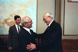 Honecker: East Germany leader Honecker and Soviet leader