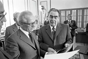 Brezhnev: East Germany leader Honecker and Soviet leader