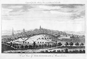 1779: East View of Birmingham in Warwickshire'. From