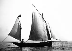 Lugger: An Eastbourne lugger - early 1900s