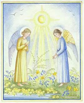 Crapper: Easter Angels with flowers