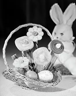 Frt001: Easter Basket Eggs Rabbit Bunny