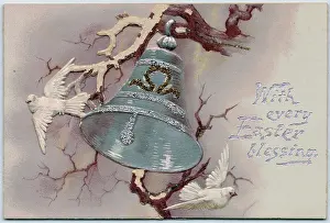 Clapper: Easter card in the shape of a bell