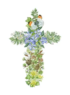 Kisler: Easter Cross with Orange Tip Butterfly