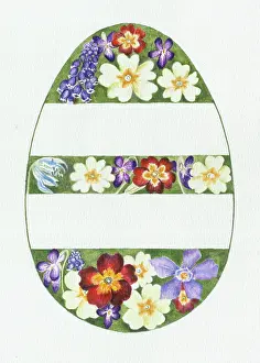 Periwinkle: Easter Egg decorated with flowers