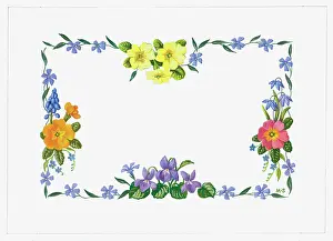 Periwinkle: Easter Floral Border