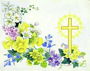 Lynes: Easter Flowers and Cross