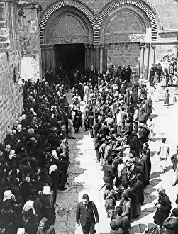 Politically: Easter at the Holy Sepulcher in Jerusalem, 1918