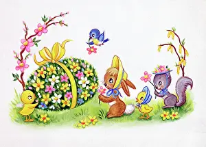 Adair: Easter scene with animals