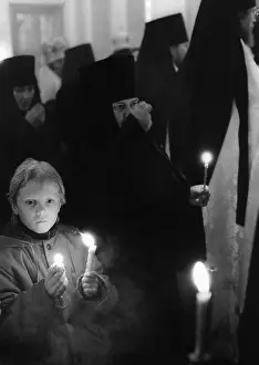 Babushkin: Easter service in St. Daniel's Convent, 1992