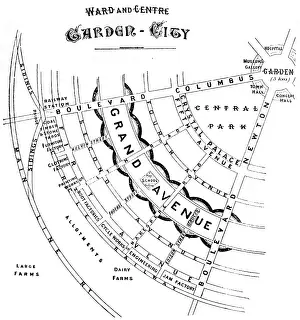 Feb17: Ebenezer Howard - plan of section of garden city