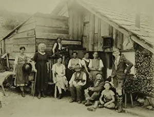 Feuerkogel: Ebensee. Group picture of tourists in front