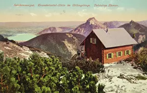 Ebensee: Ebensee. Kranabeth Saddle hut in the Hollen