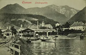 Ebensee: Ebensee. Landing place with steamer. About