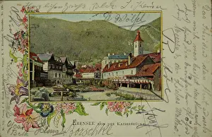 Ebensee: Ebensee seen from the Kaiser Bridge. 1903