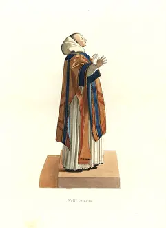 Lesueur: Ecclesiastical costume, 17th century, Benedictine order