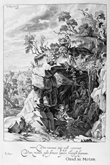 Muses: Echo. Engraving from Tableaux du temple des muses