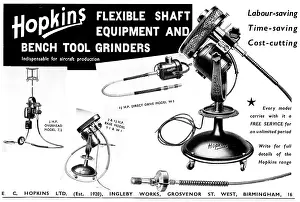 Grinders: E.C.Hopkins Flexible Shaft Equipment & Bench Tool Grinders
