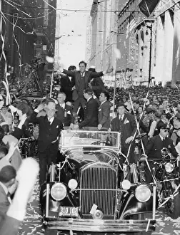 Tapes: An ecstatic Wendell Willkie receives the cheers